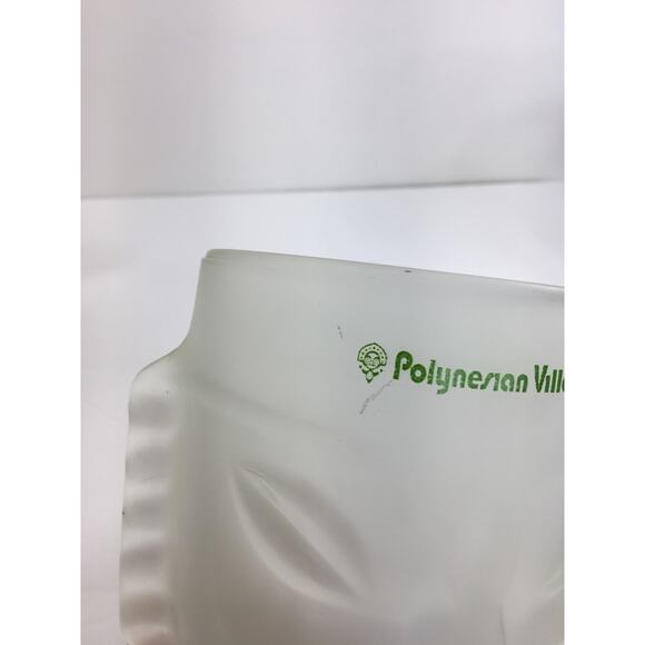 Vintage DISNEY Two Faced Polynesian Village 6" Tall Frosted Tiki Bar Mug/Cup - Picture 9 of 11